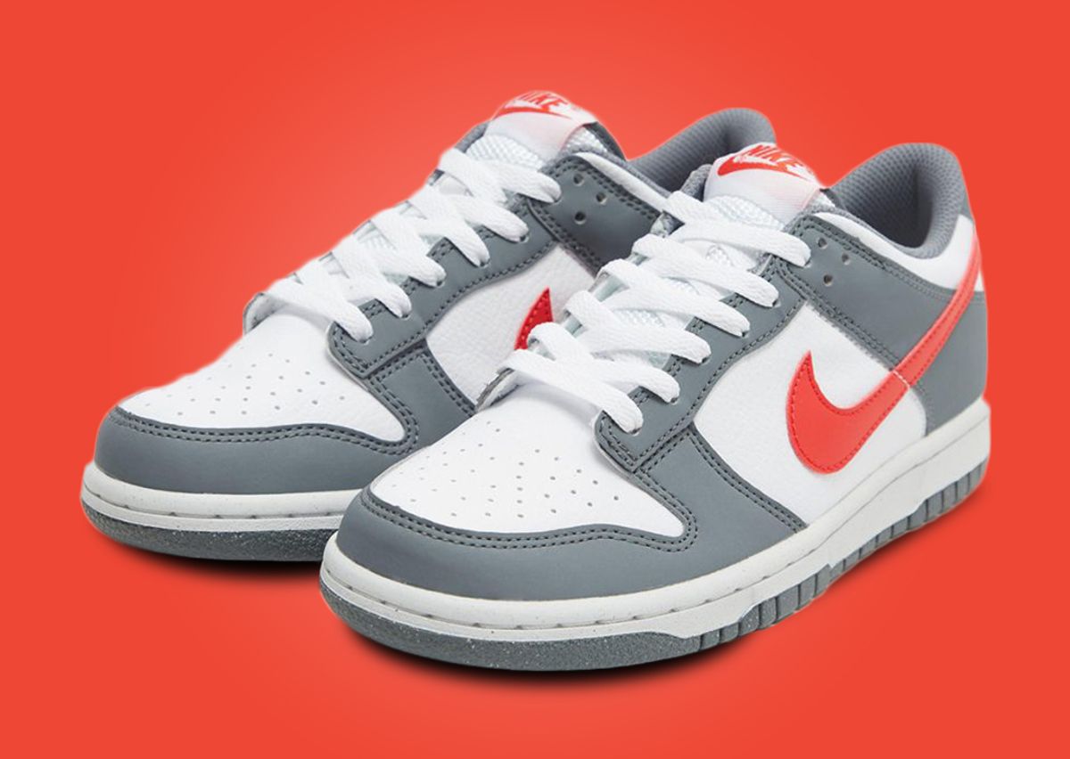 Nike dunks low gray and red Clearance
