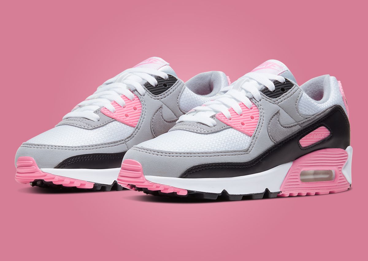 Womens nike air max 90 white and pink Outlet