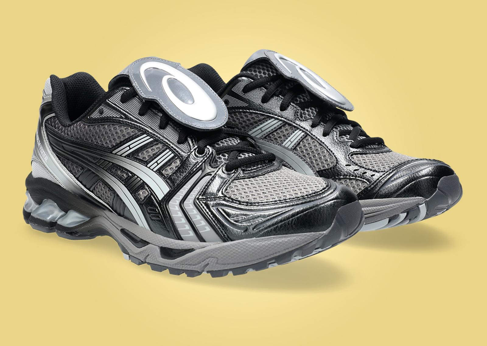 The Museum Visitor x Asics Gel-Kayano 14 Black Grey Angle