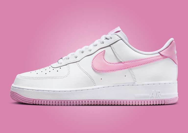 Nike Air Force 1 Low White Pink Rise Lateral