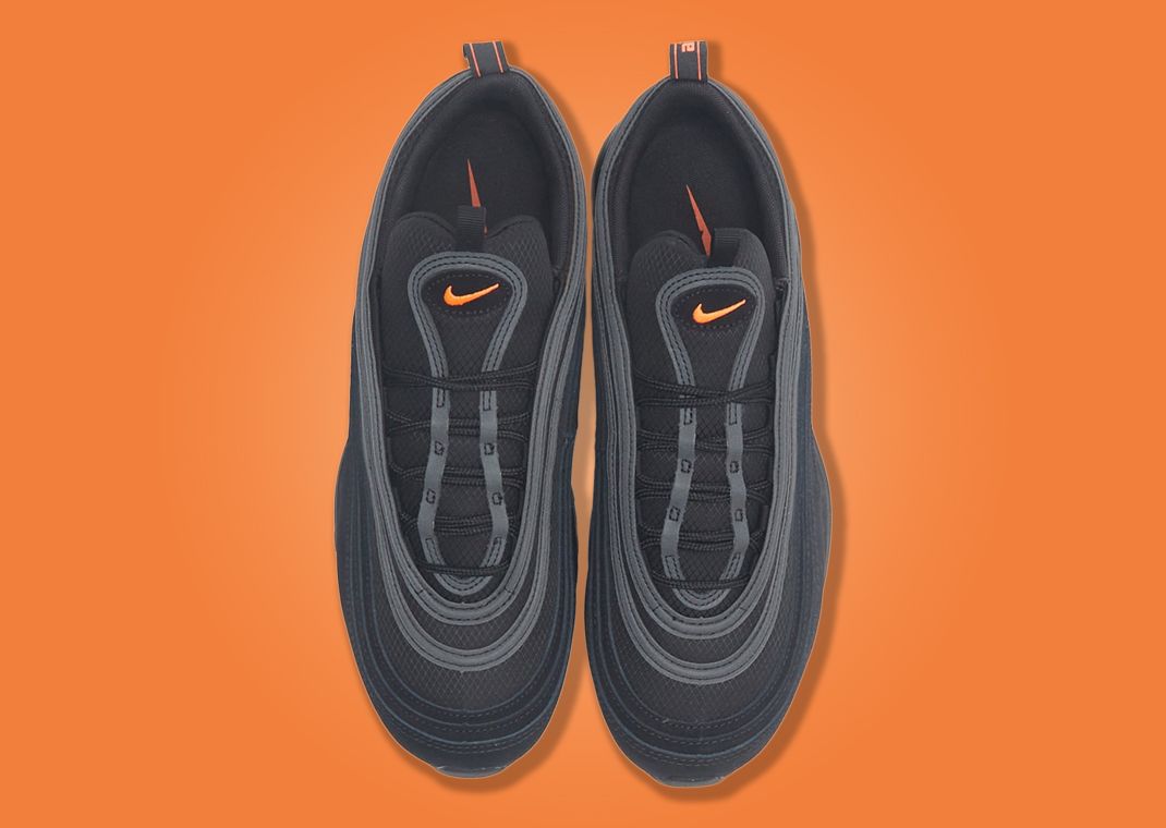 Air max 97 black orange clearance sole