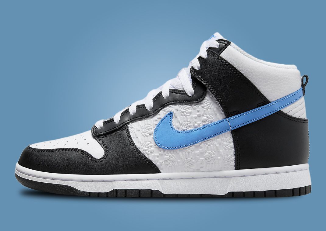 black and white high top dunks
