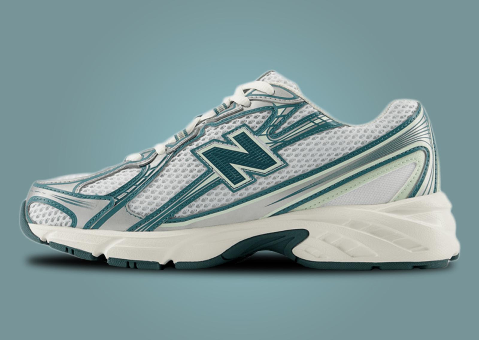 New Balance 740v2 White Marsh Green Medial