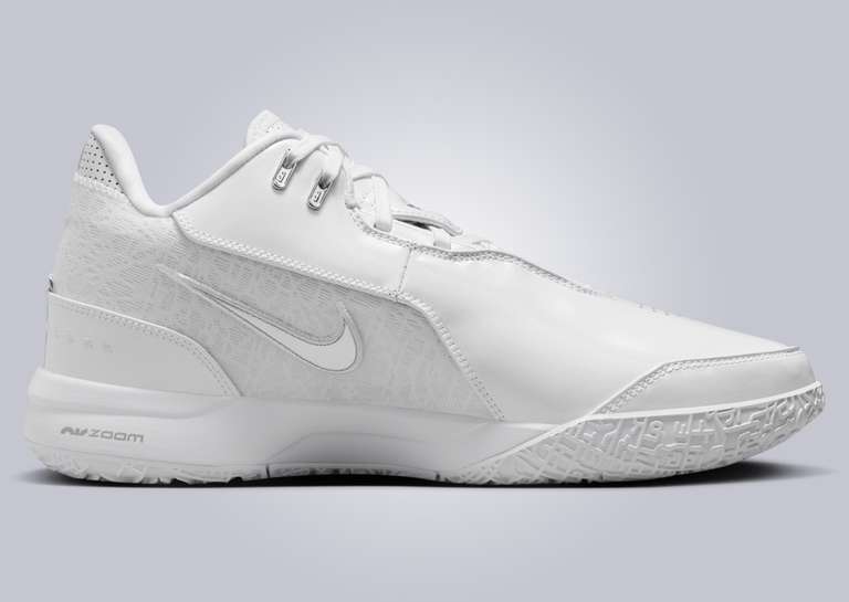 Nike LeBron NXXT Gen AMPD White Metallic Silver Medial Left