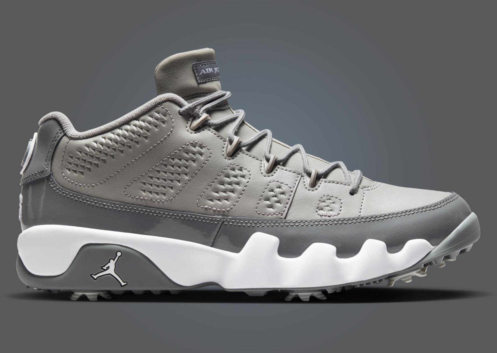 Air Jordan 9 Golf Cool Grey Lateral Right