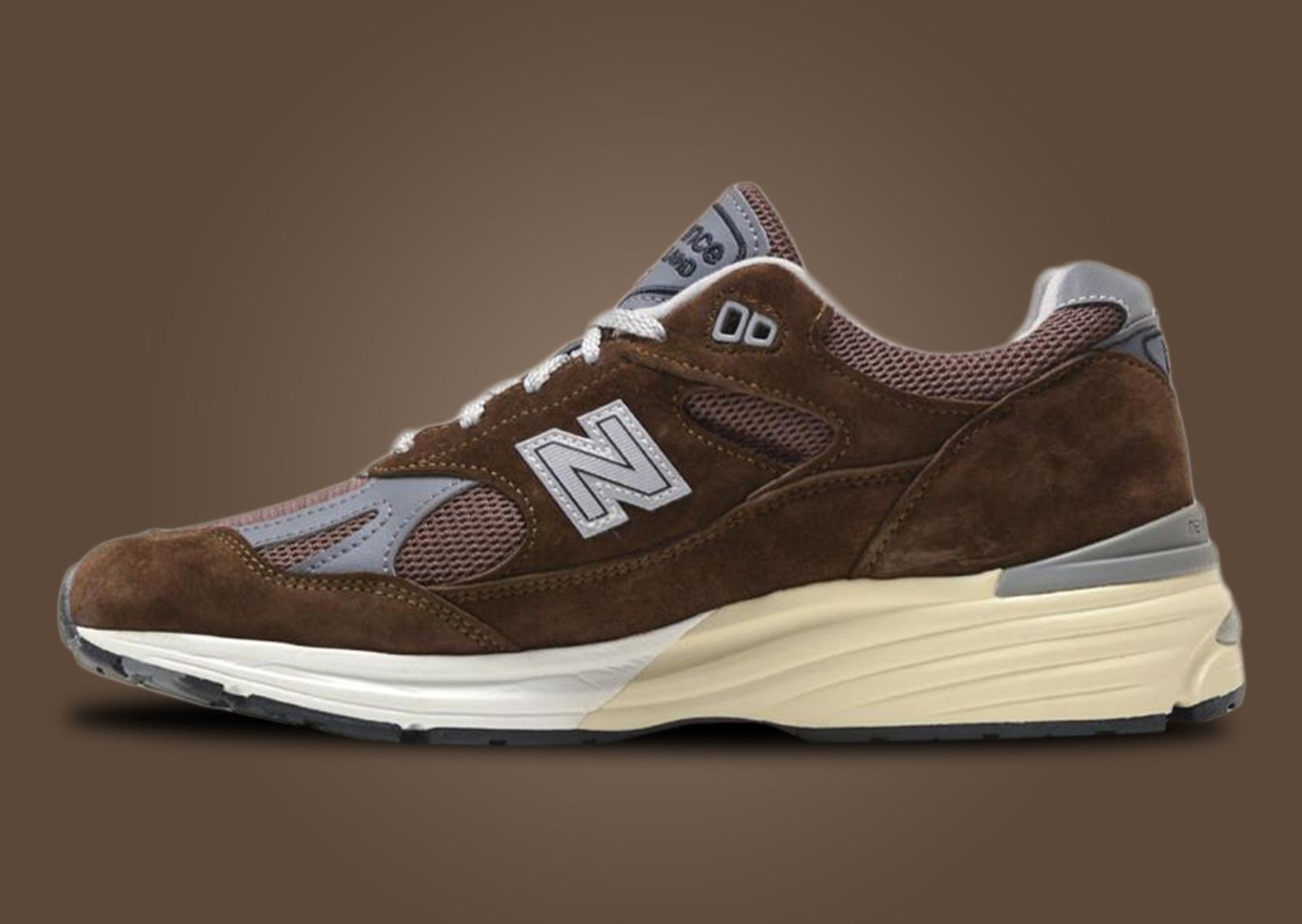 New Balance 991v2 Made in UK Pinecone Medial