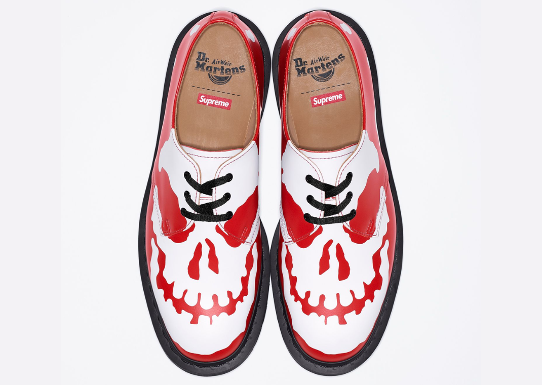 Supreme is Turning the Dr. Martens 1461 3-Eye Shoe into a Creepy Skull