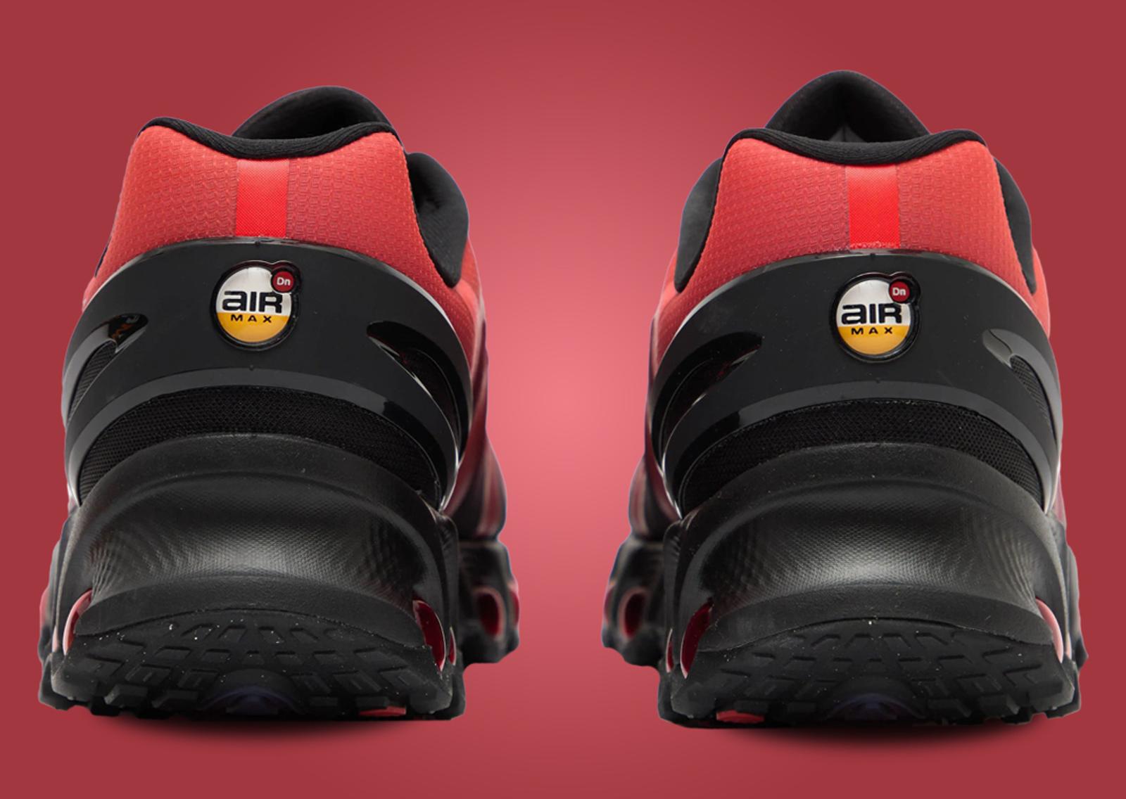 Nike Air Max DN8 Black Bright Crimson Heel