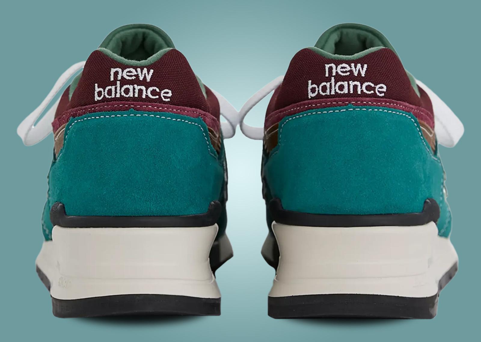 New Balance 997 Made in USA Vintage Teal Heel