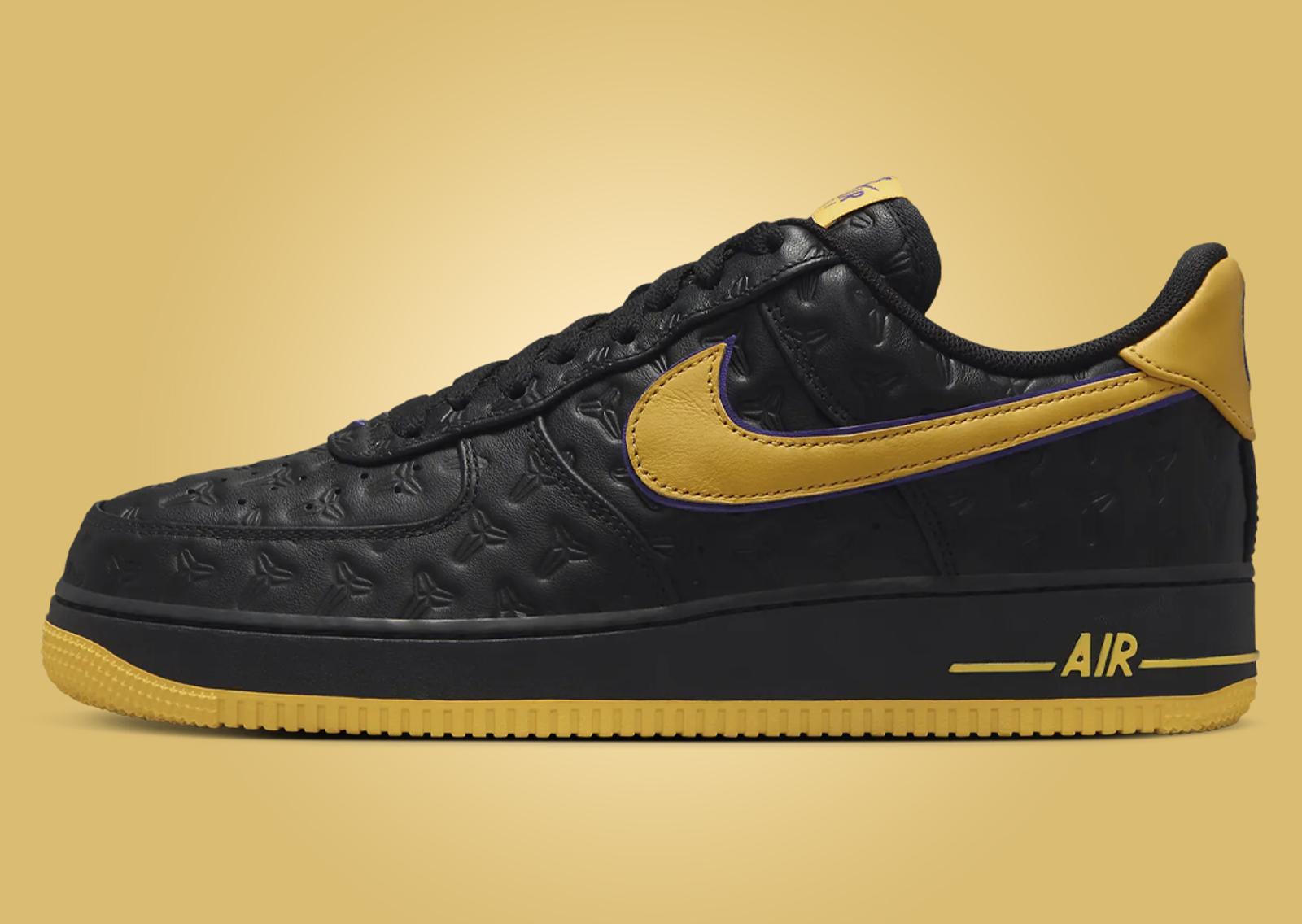 Nike Air Force 1 Low Kobe Bryant Black Lateral Left