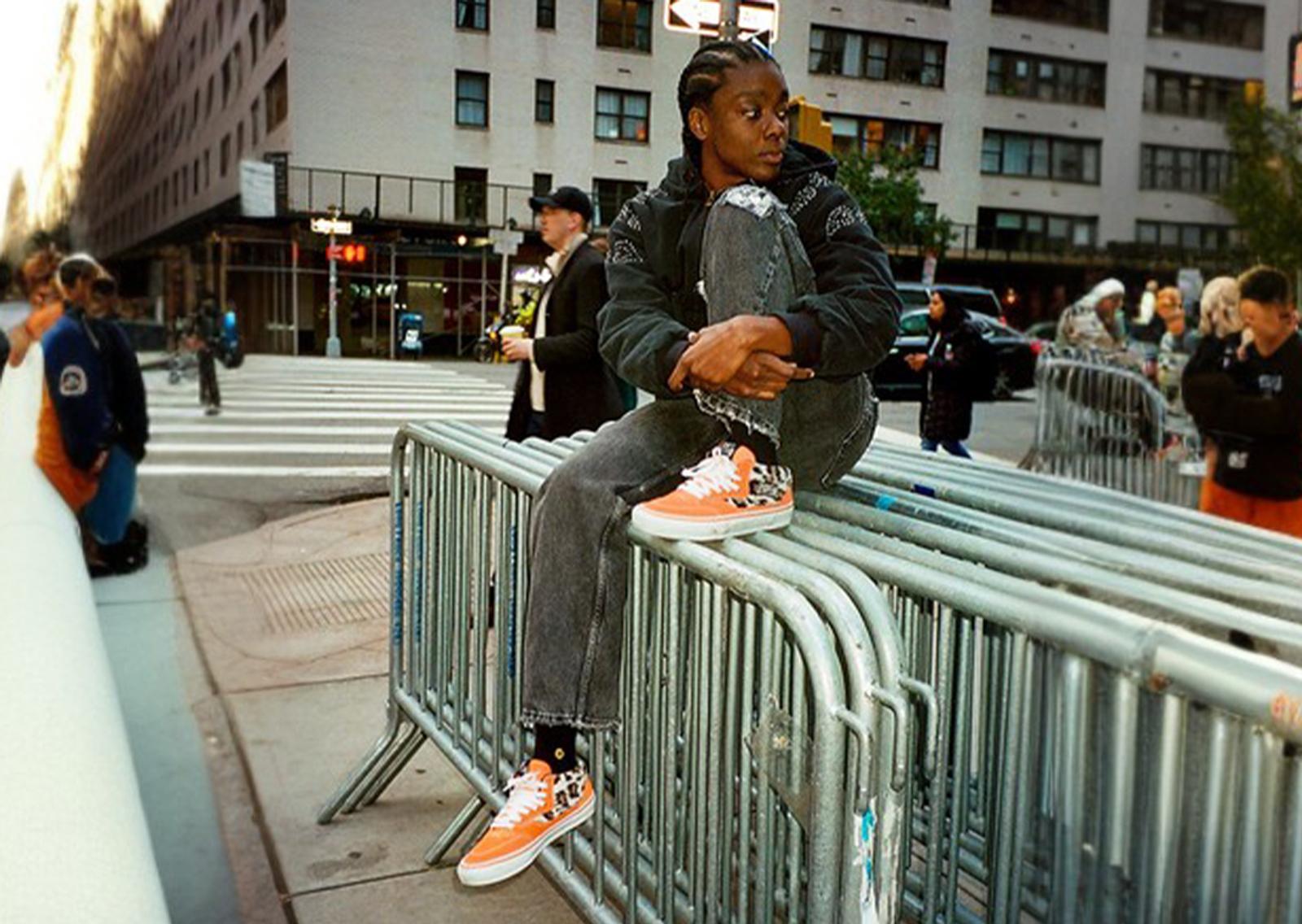 Supreme x Vans Half Cab Cheetah Print Orange On-Foot