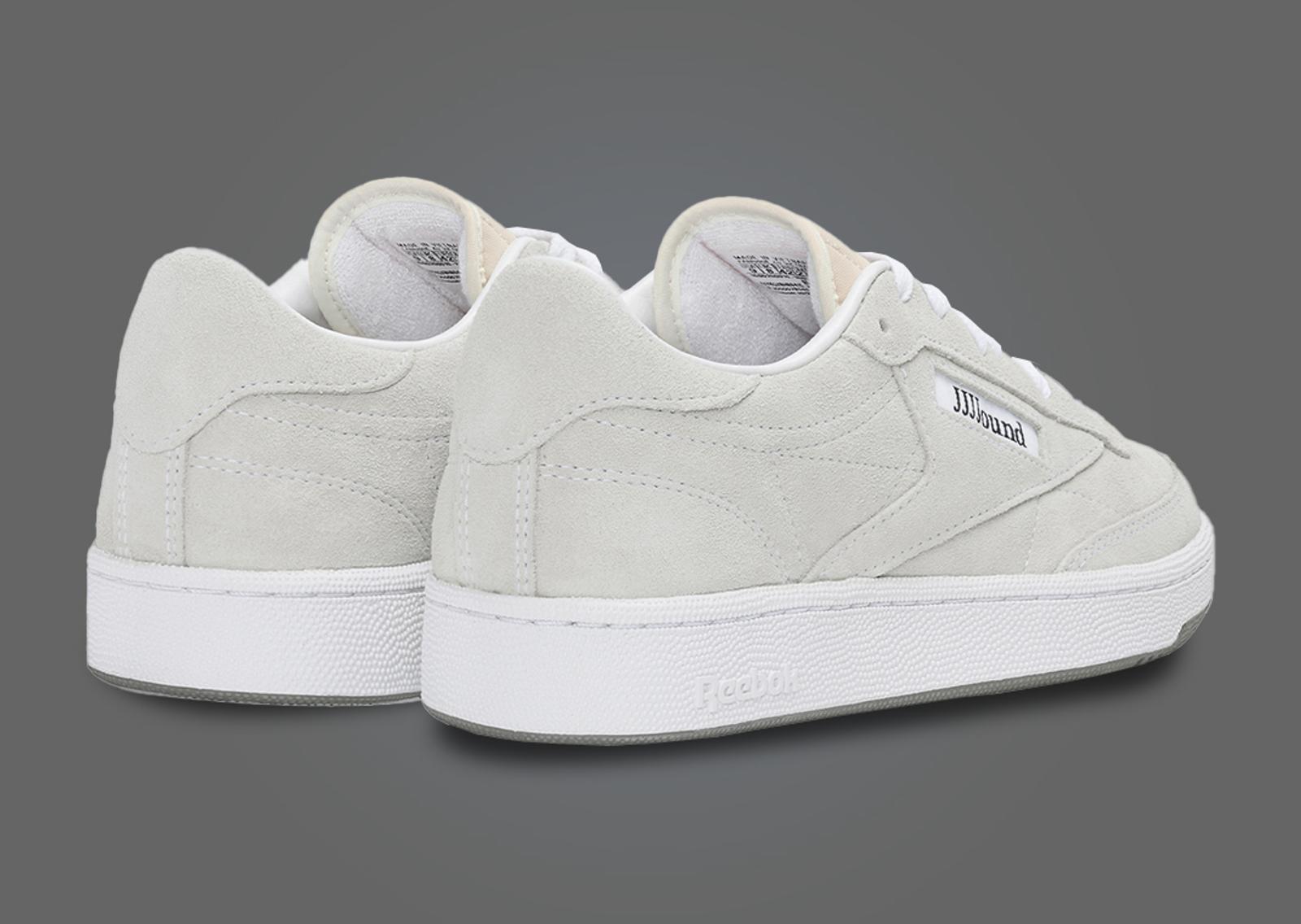 JJJJound x Reebok Club C 85 White Heel Angle