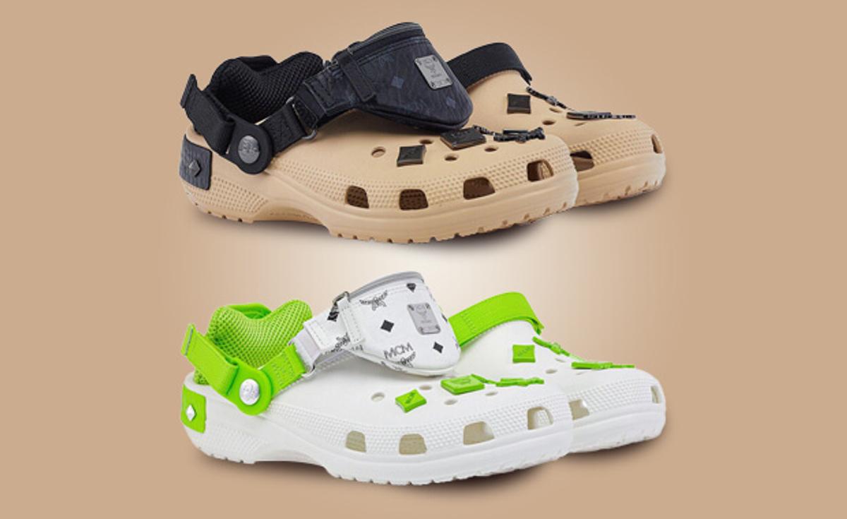 MCM and Crocs 2.0 Bring Luxe Leather to Tan and Green Clogs