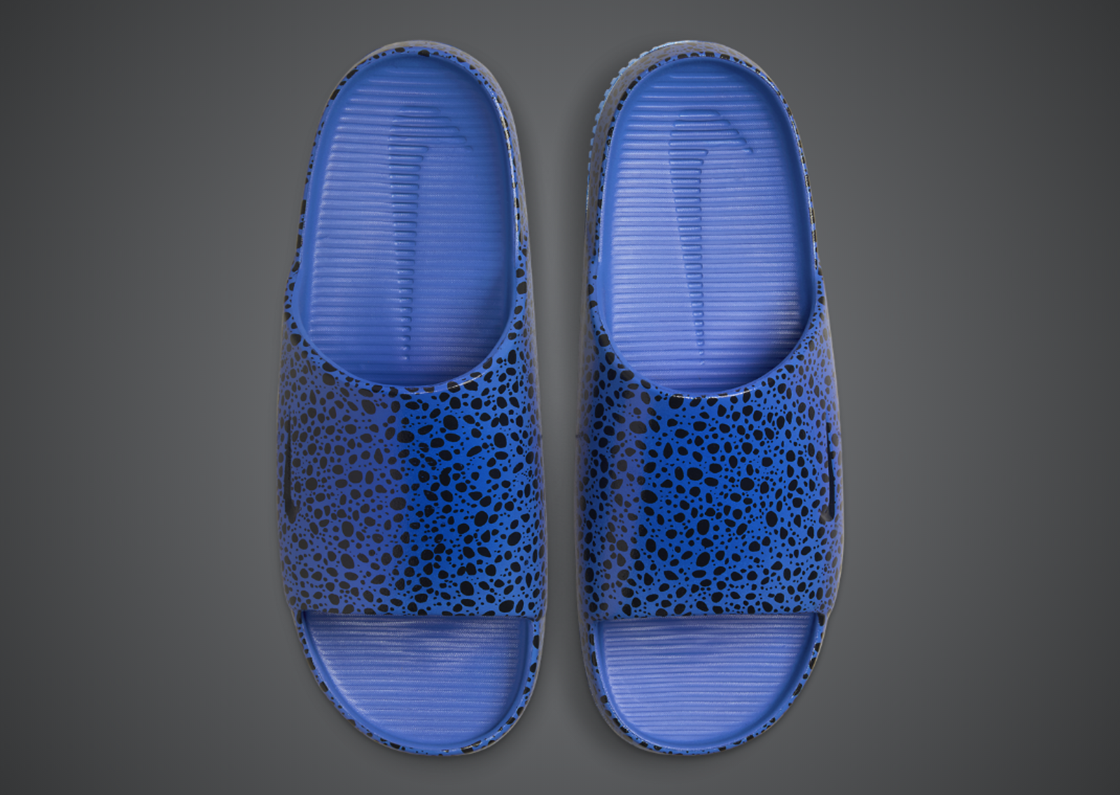 Nike Calm Slide Print Olympic Racer Blue top