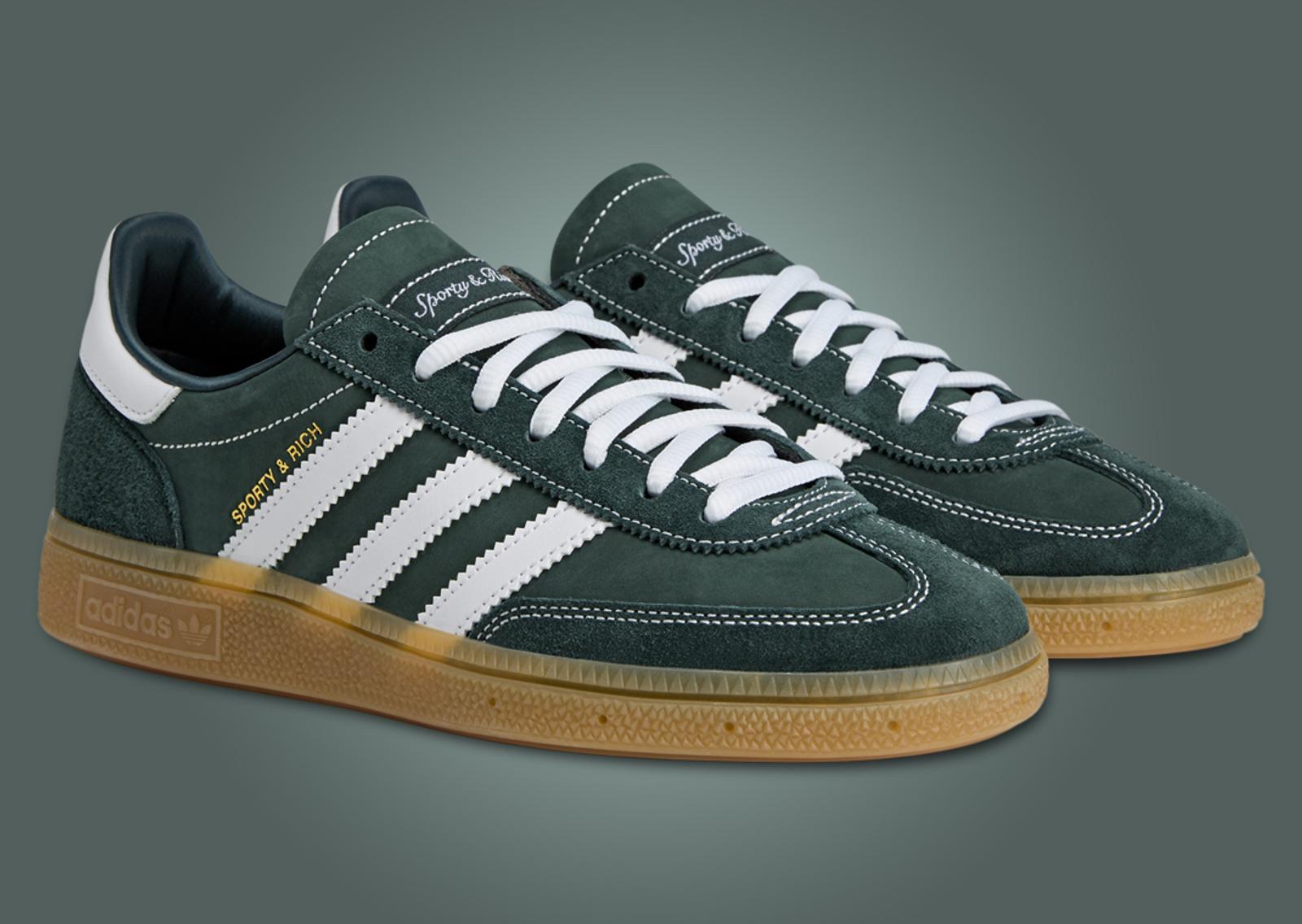 Sporty & Rich x adidas Handball Spezial Dark Green Angle