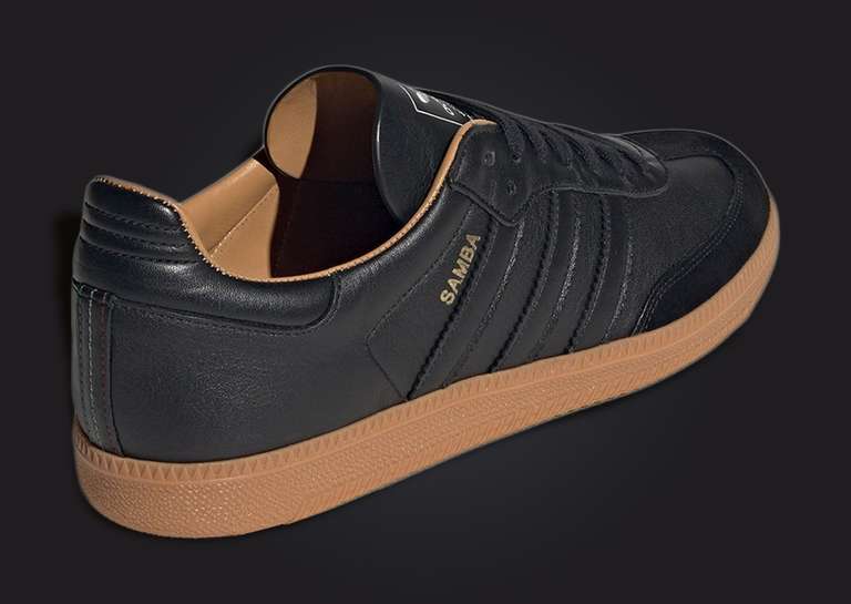 adidas Samba OG Made in Italy Black Gum Heel Angle