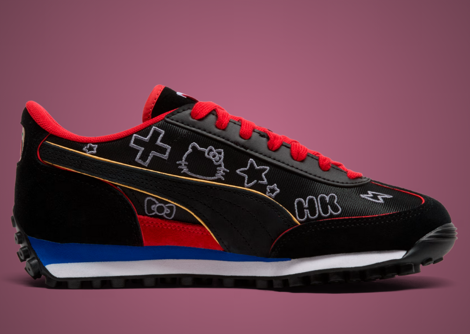 Hello Kitty x Puma Easy Rider Black (W) Medial