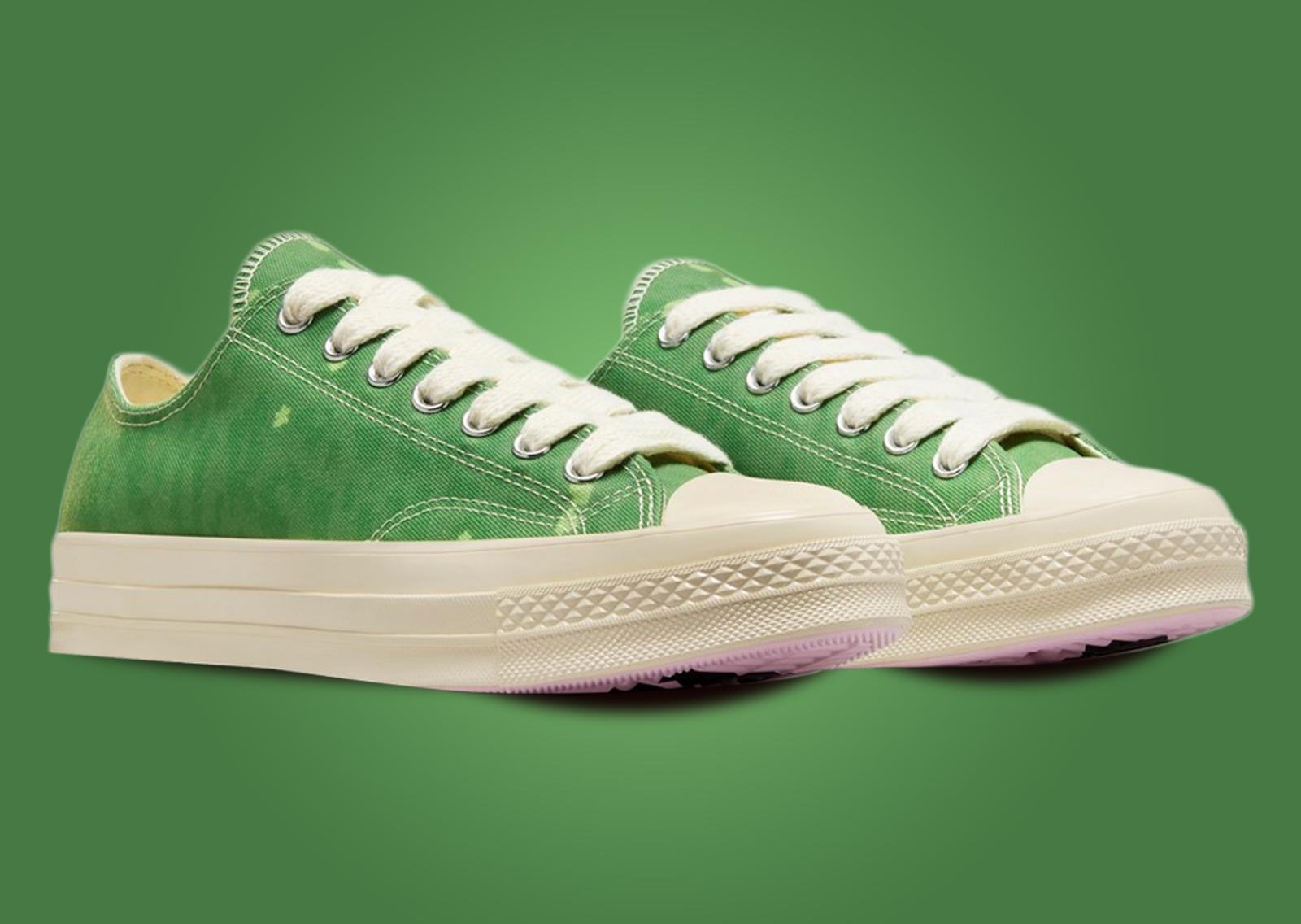 GOLF le FLEUR* x Converse Chuck 70 Ox Digital Leopard Green Angle