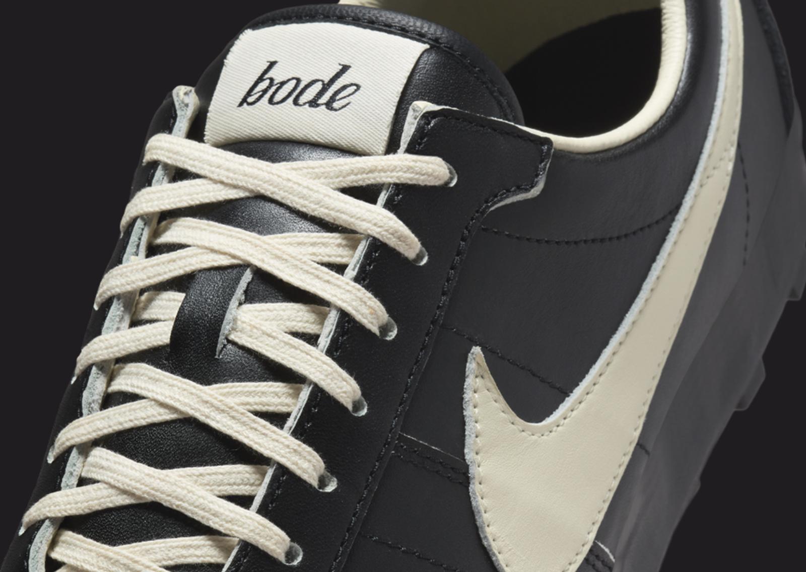 Bode x Nike Astrograbber SP Black Coconut Milk Midfoot Detail