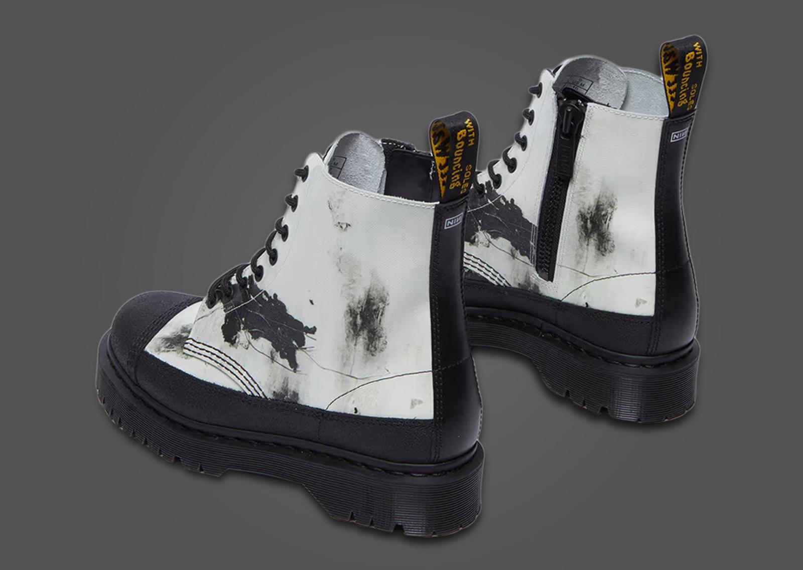 Nine Inch Nails x Dr. Martens 1460 8-Eye Boot The Downward Spiral Heel Angle