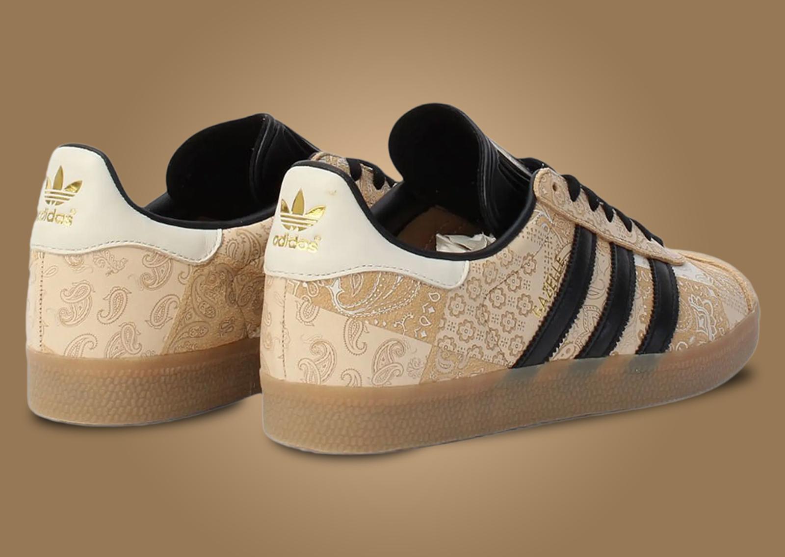 Shiekh x adidas Gazelle Paisley Print Heel Angle