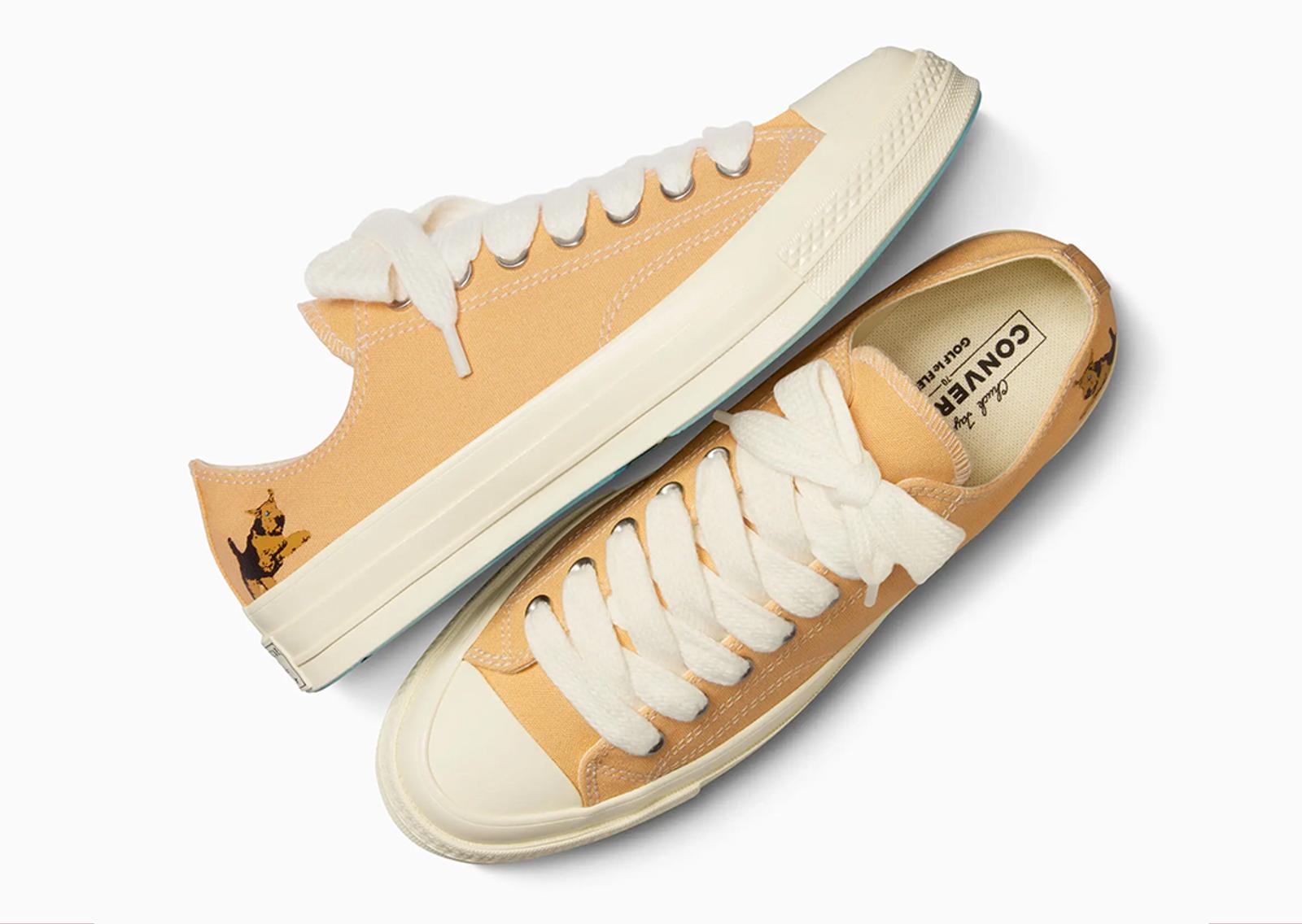 Golf le FLEUR* x Converse Chuck 70 Ox Darryl Apricot Cream Top and Lateral