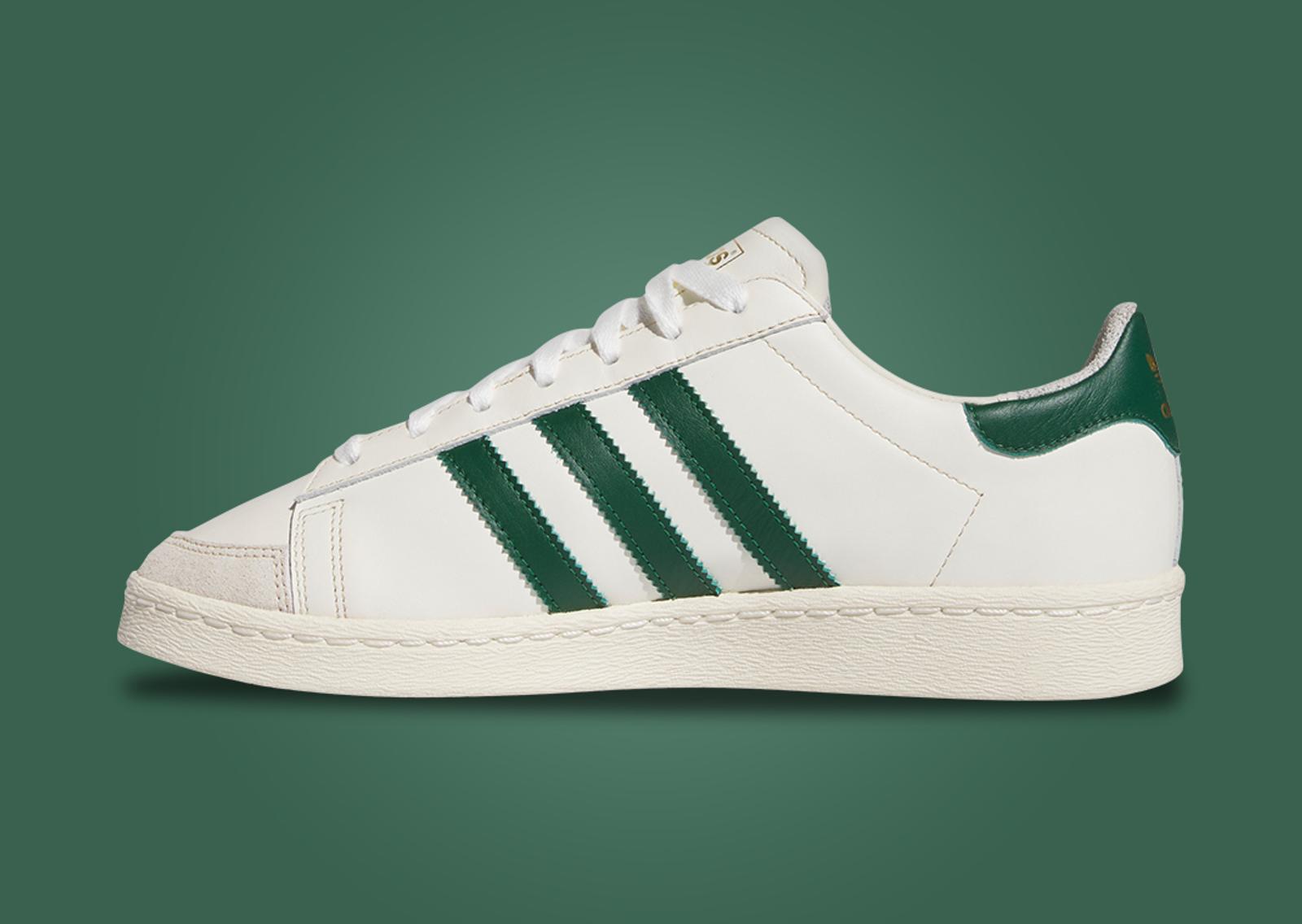 adidas Jabbar Low Off White Dark Green Medial