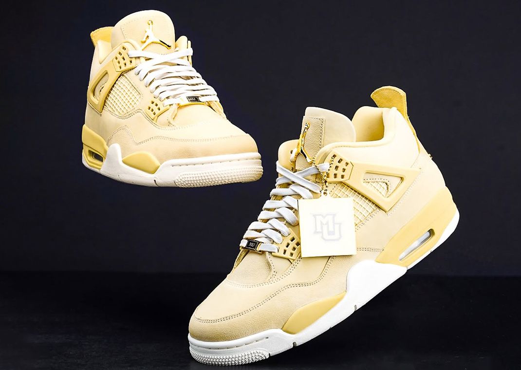 yellow university jordans