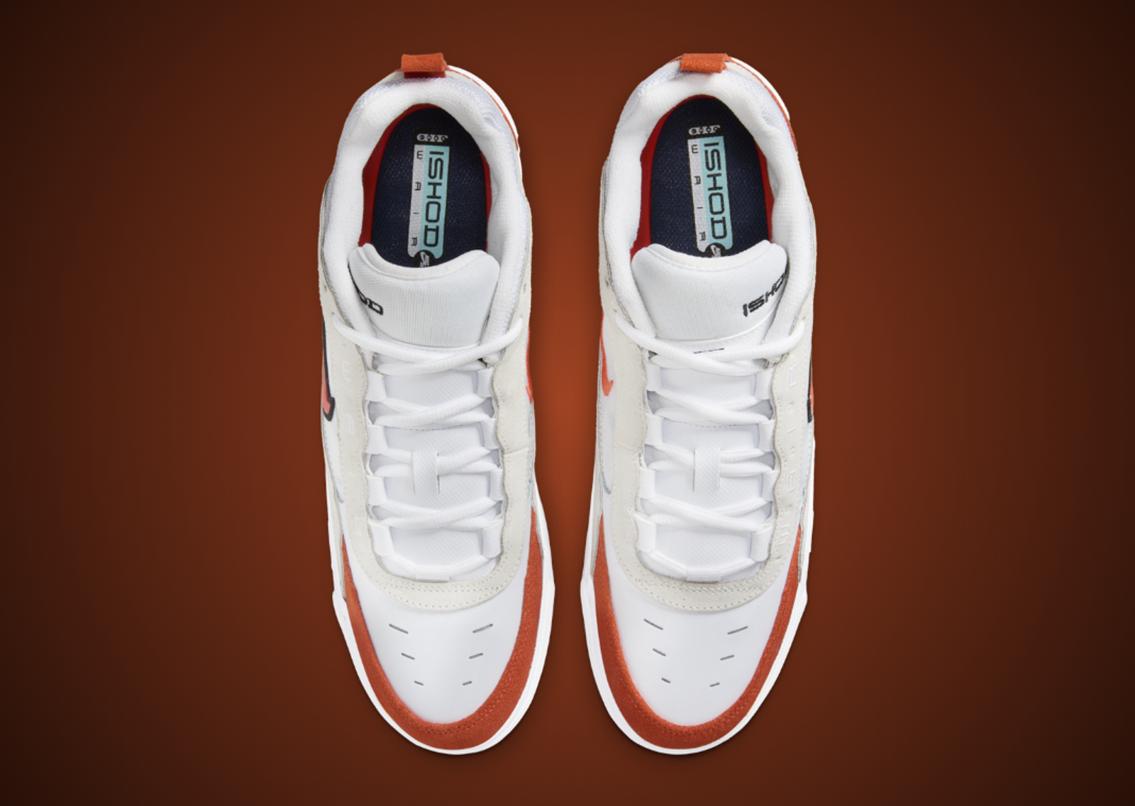 Nike SB Air Max Ishod White Orange Top