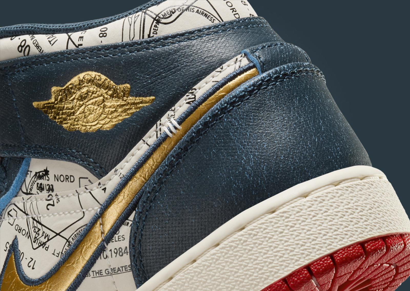 Air Jordan 1 Mid SE Take Flight (GS) Heel Detail