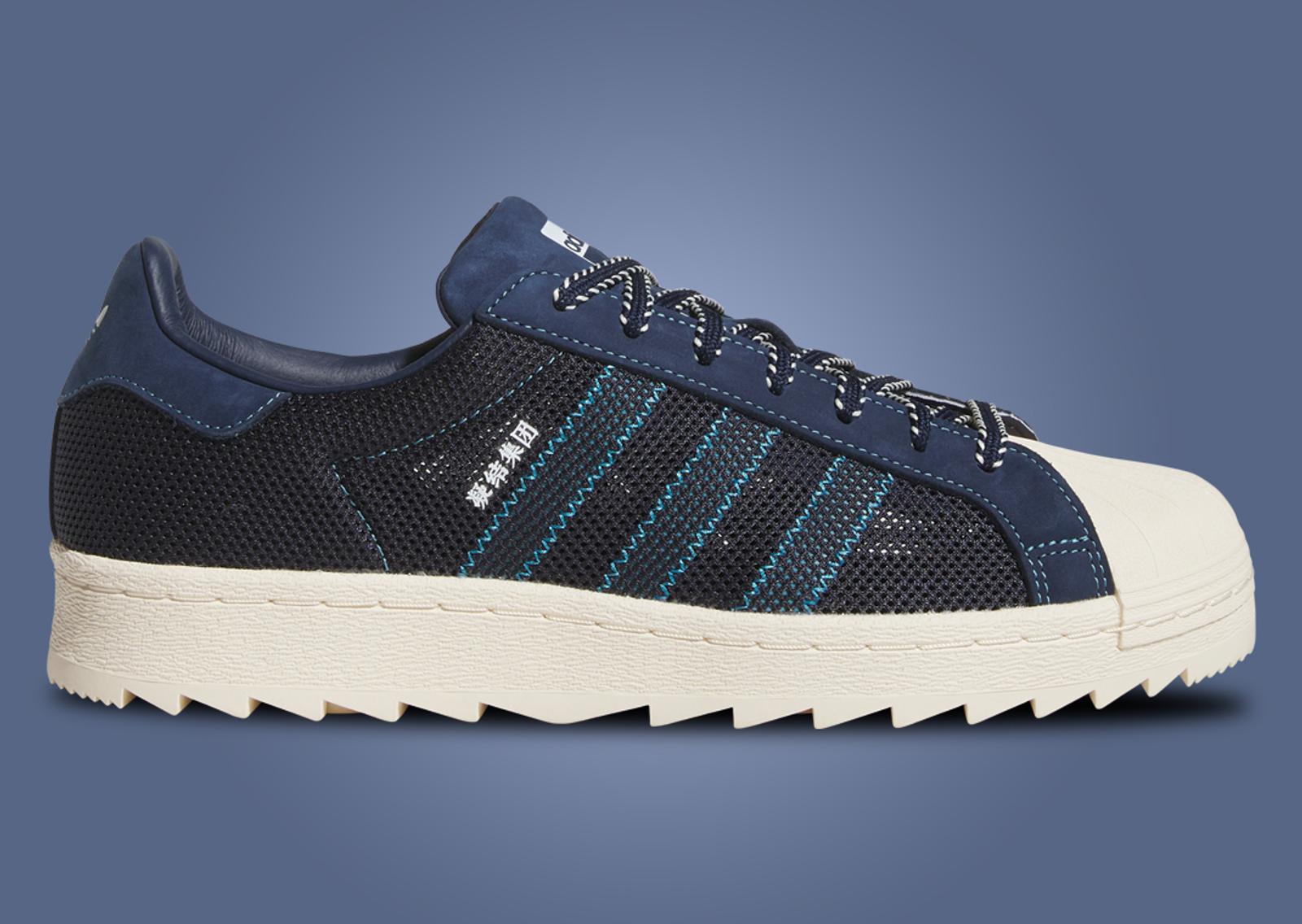 CLOT x adidas Superstar Night Indigo Lateral