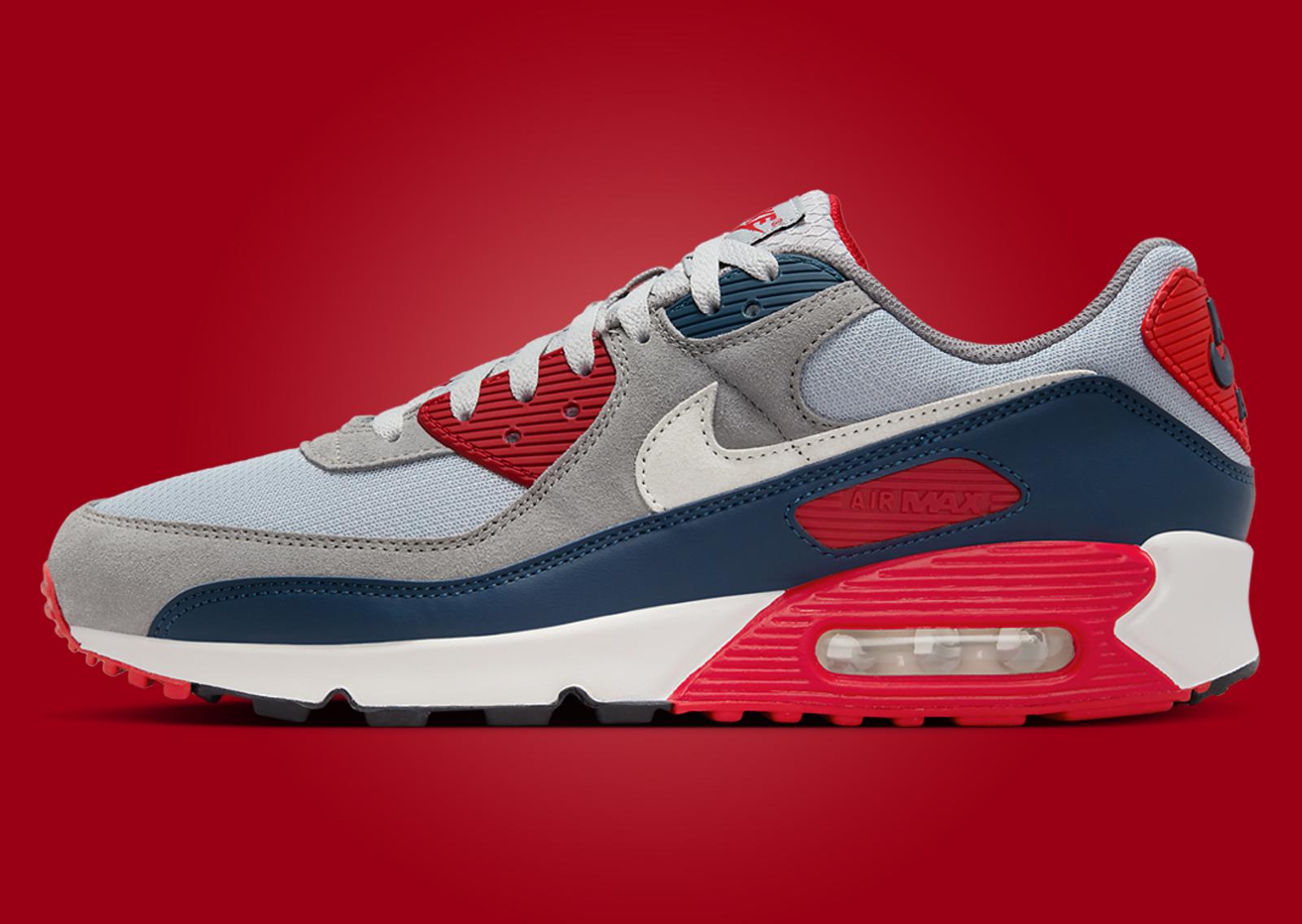 Nike Air Max 90 USA Grey Lateral Left