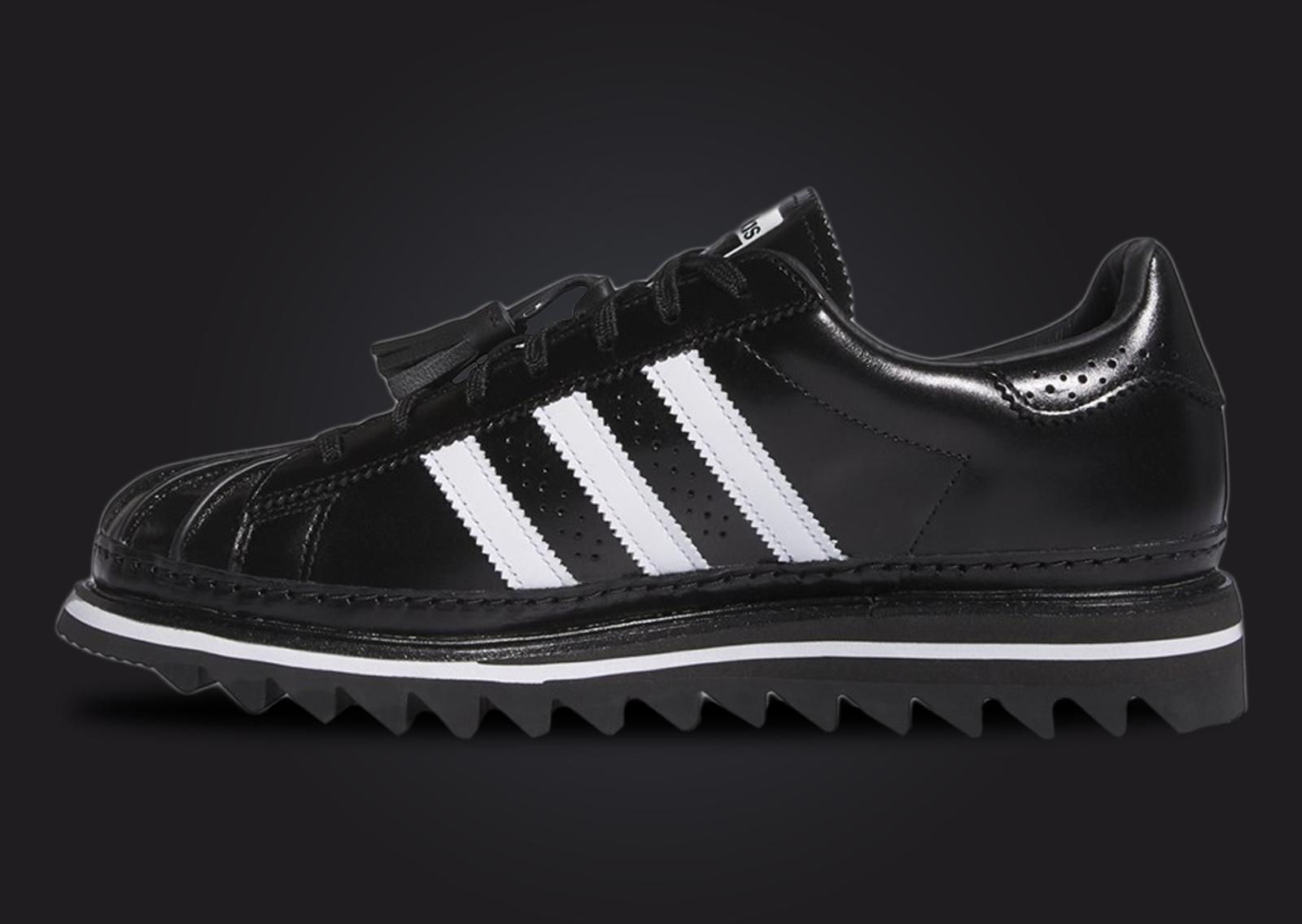 CLOT x adidas Superstar Black White Medial