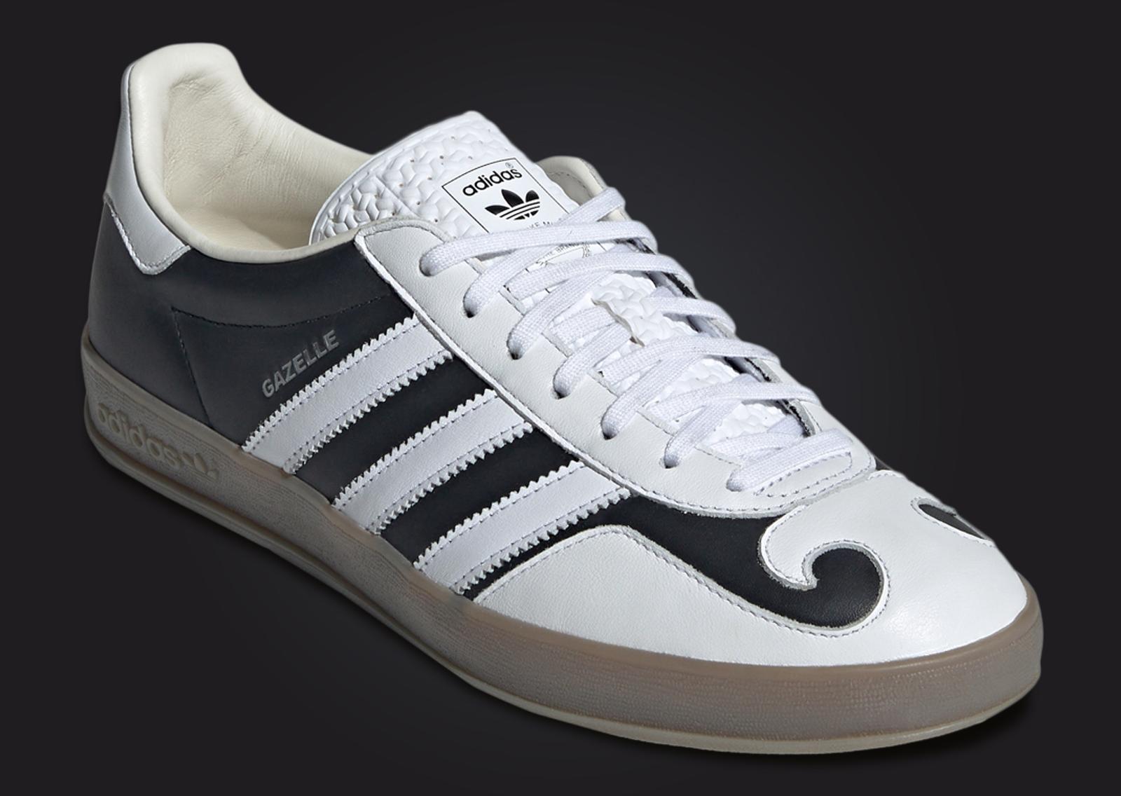 adidas Gazelle Gatsin Black White Angle