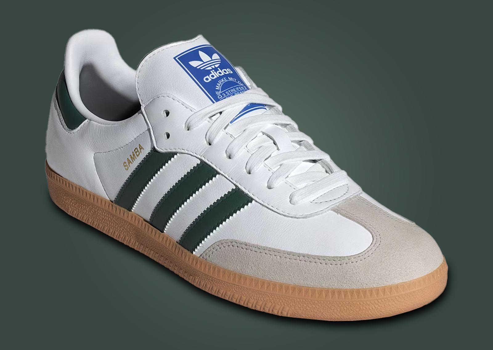 adidas Samba OG Cloud White Collegiate Green Angle