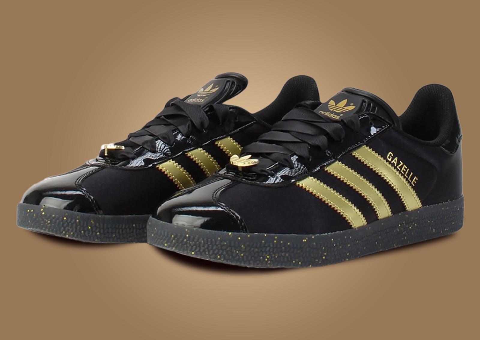 Shiekh x adidas Gazelle Black Gold (W) Angle