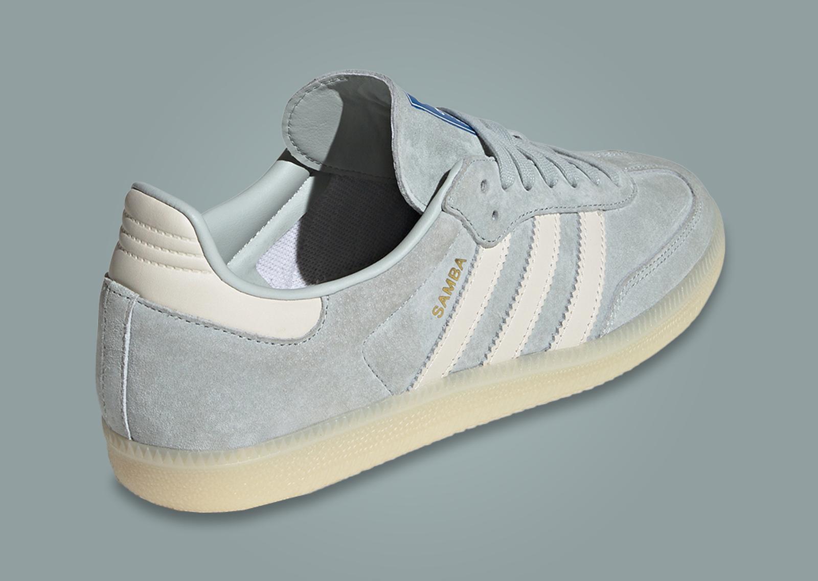 adidas Samba OG Wonder Silver Heel Angle