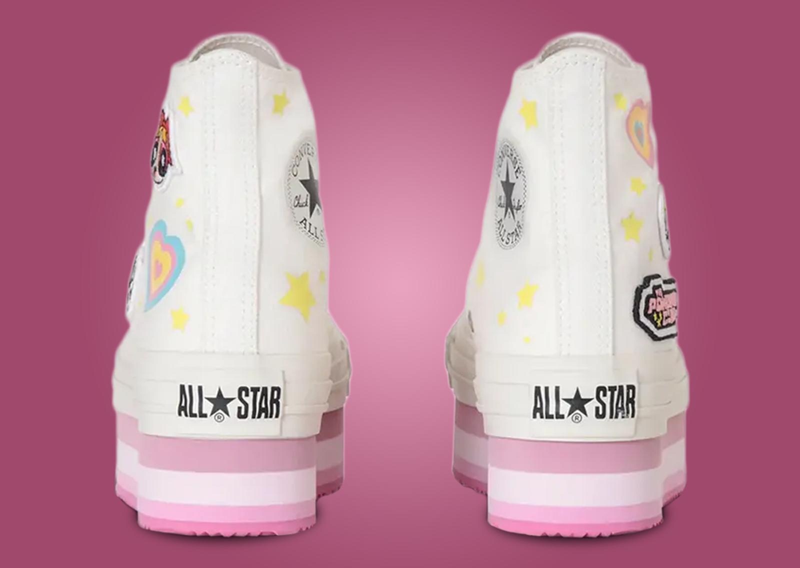 The Powerpuff Girls x Converse All-Star Chunkykine Hi White (GS) Heel