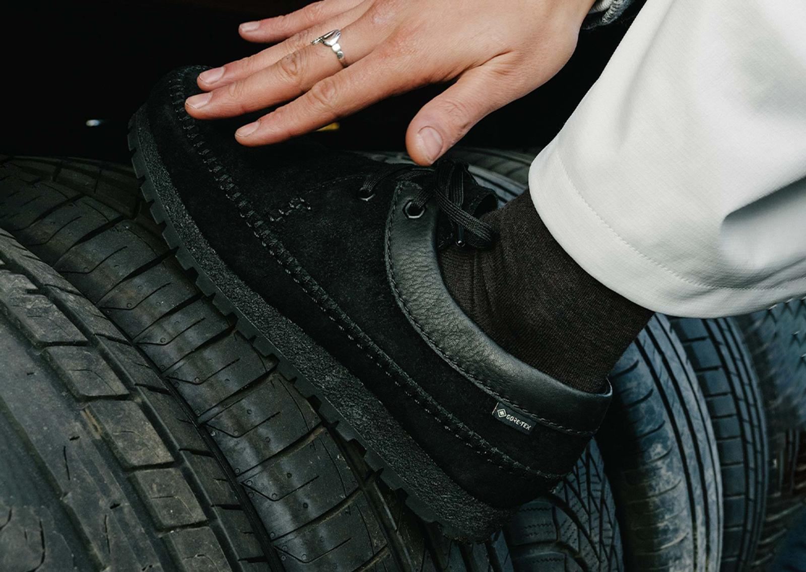 HAVEN x Clarks Originals Weaver GTX Black On-Foot Lateral