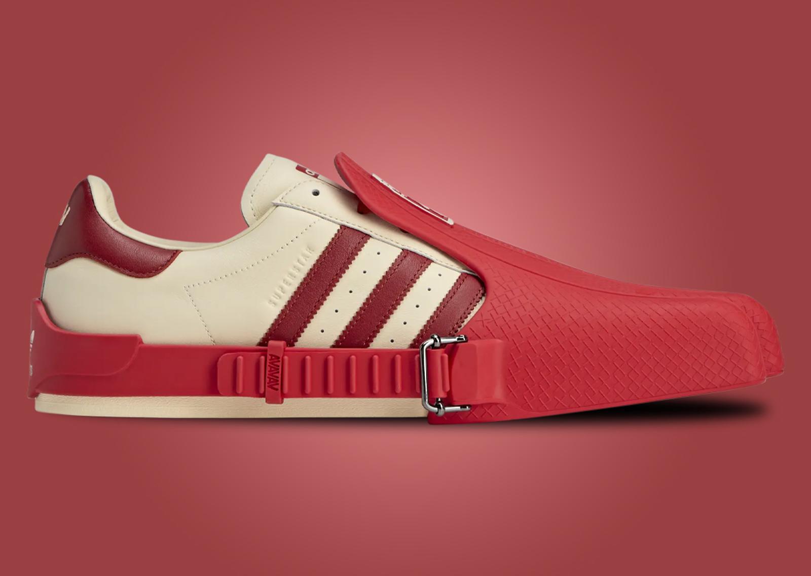 AVAVAV x adidas Superfinger Superstar Better Scarlet (W) Lateral