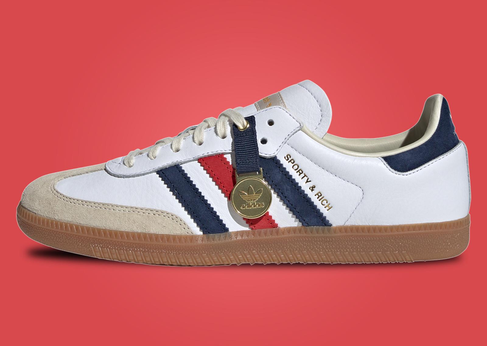 Sporty & Rich x adidas Samba OG USA Lateral