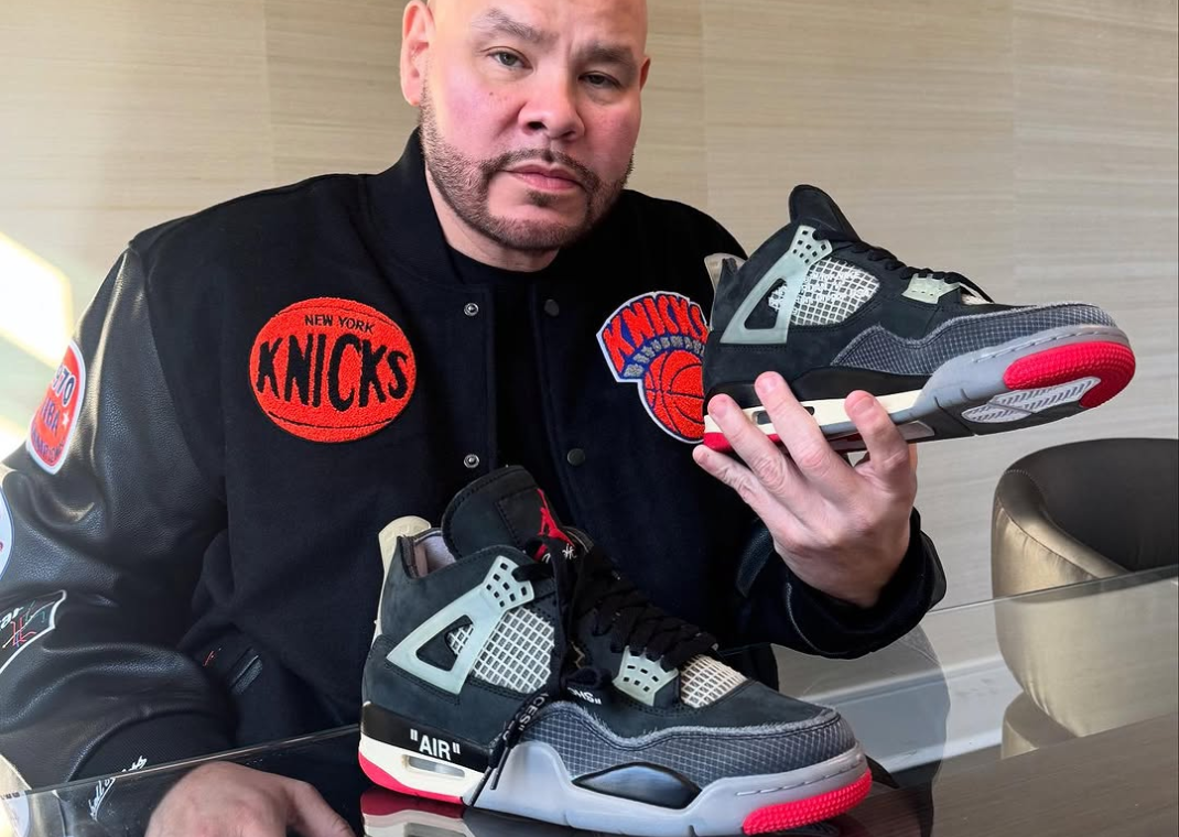 靴 Air Jordan 4 Fat Joe Shows Off Off-White x Air Jordan 4 Retro Bred