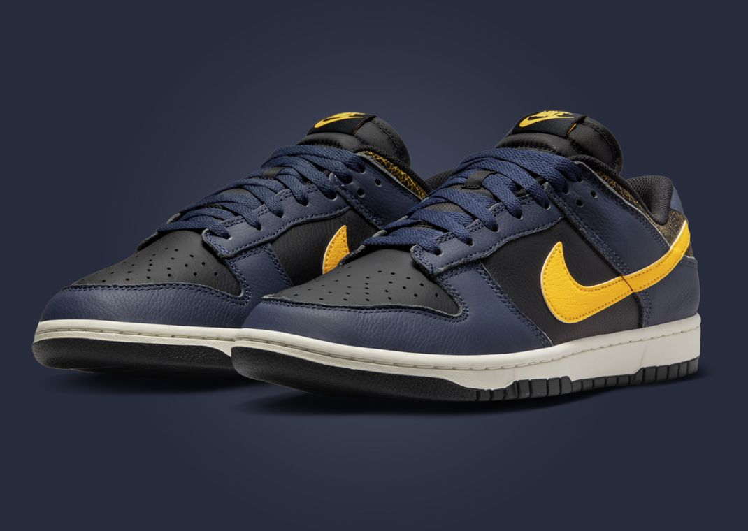The Nike Dunk Low Black Michigan Releases February 2024