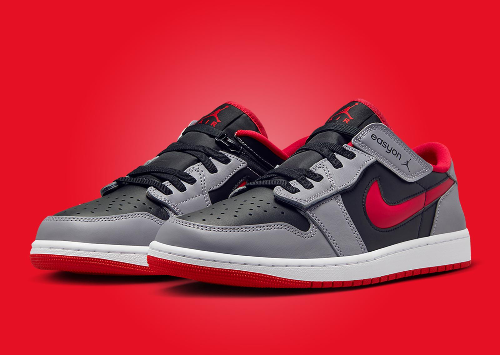 Air Jordan 1 Low EasyOn Black Cement Angle