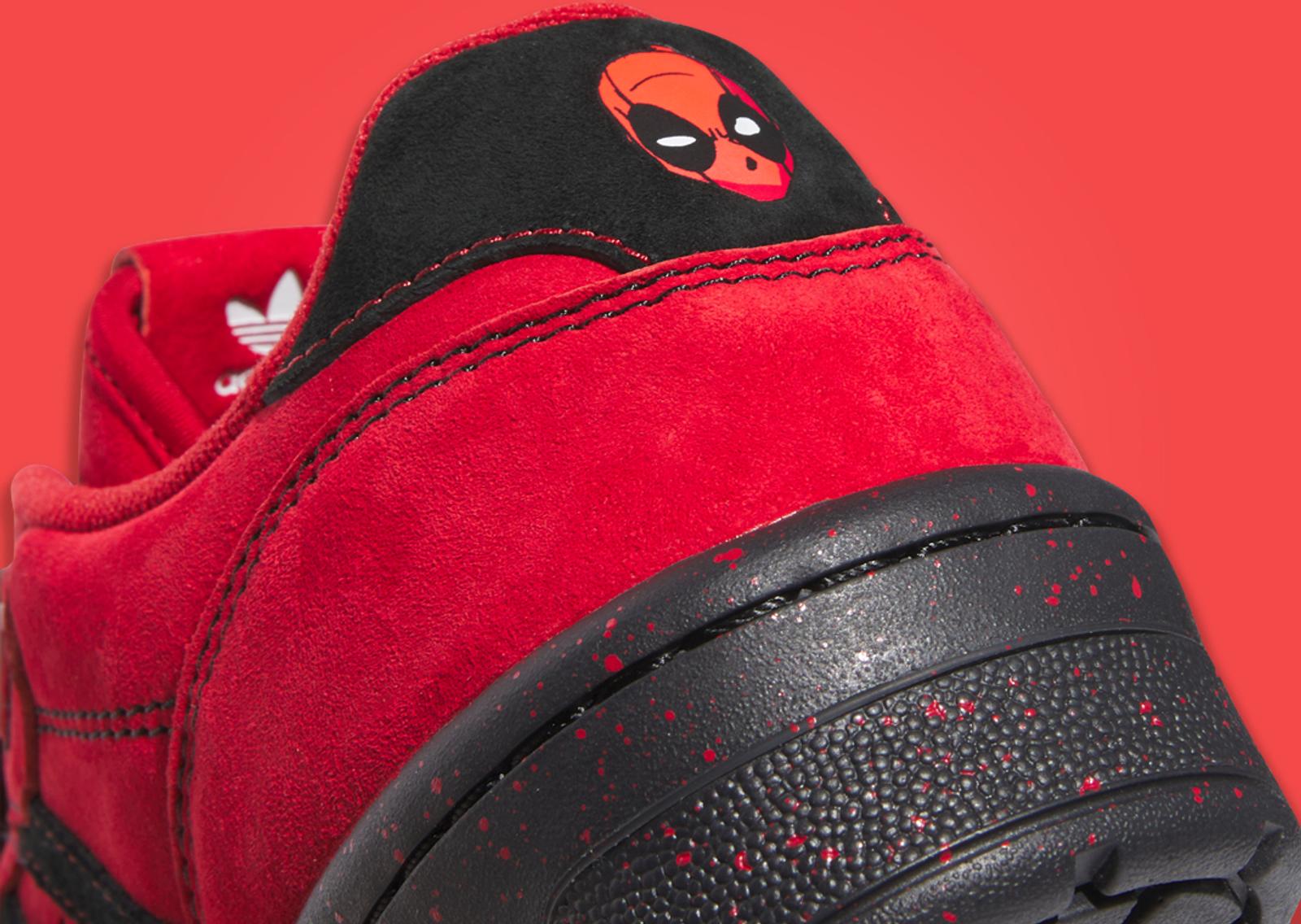 Deadpool & Wolverine x adidas Rivalry Low Deadpool Heel Detail