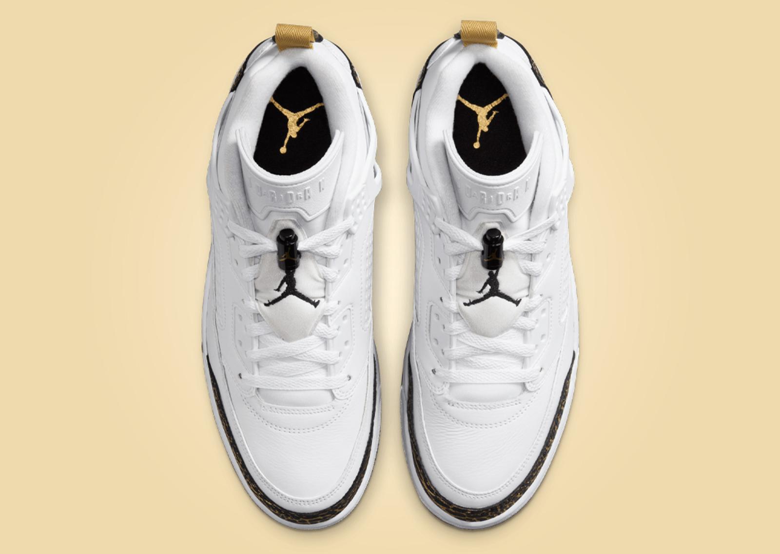 Jordan Spizike Low White Black Metallic Gold Top