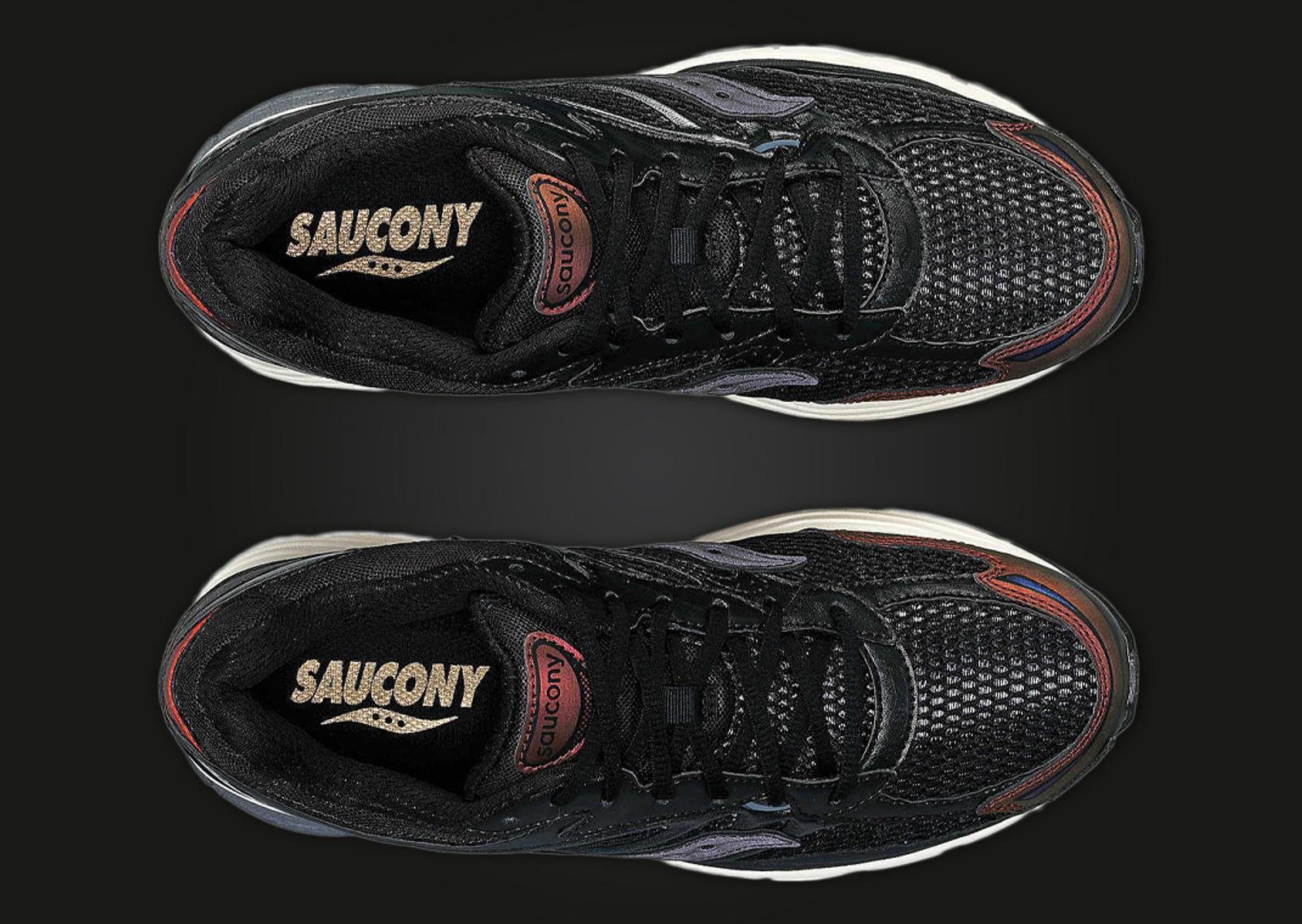 Saucony ProGrid Omni 9 Disrupt Black Brown Top