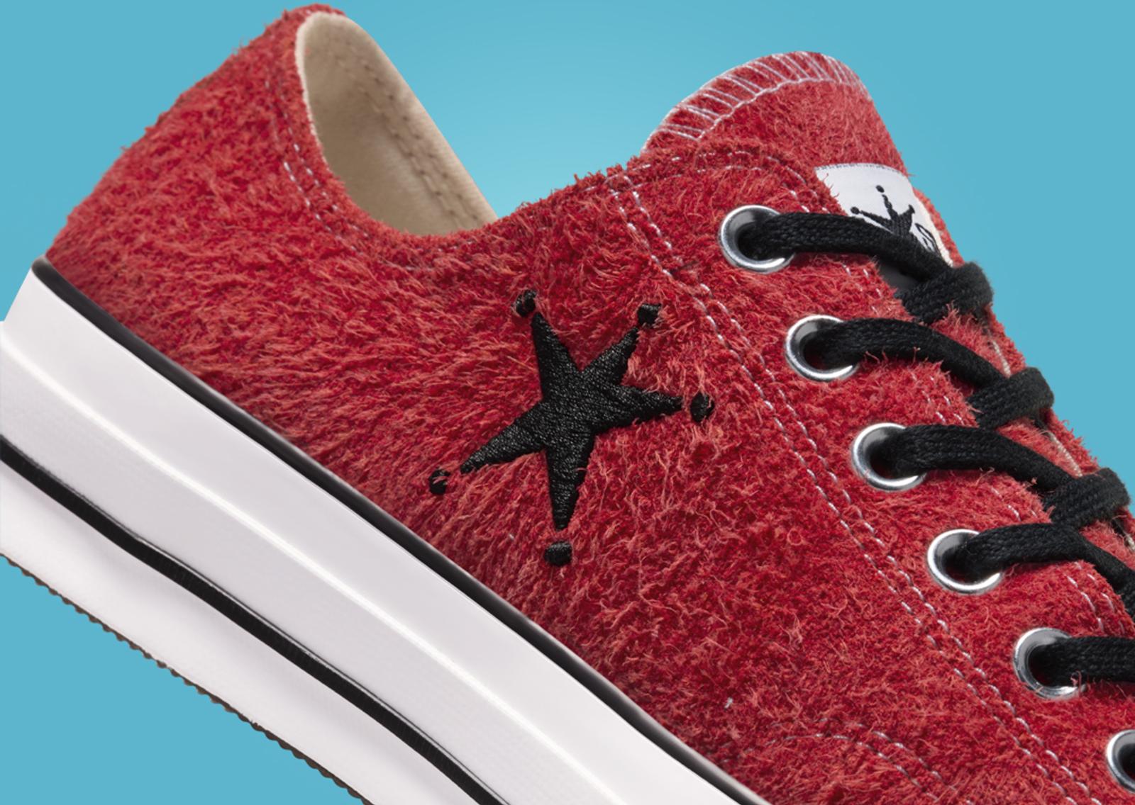 Stussy x Converse Chuck 70 Ox Poppy Red Lateral