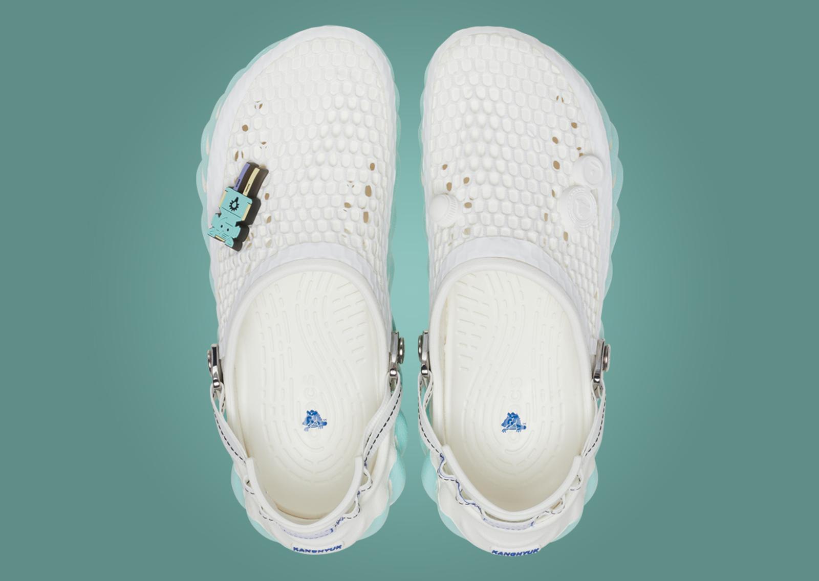 Kanghyuk x Crocs Echo Clog White Blue Top