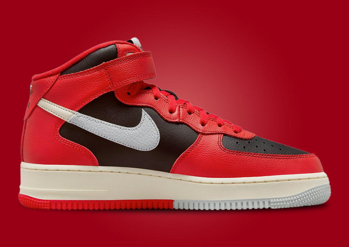 Nike Air Force 1 Mid Split Black Red